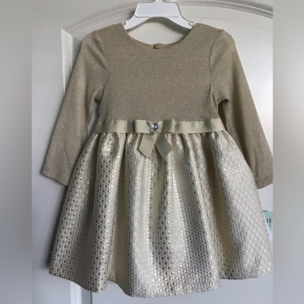 NEW Bonnie Baby Gold Dress by Bonnie Jean, size 24 months